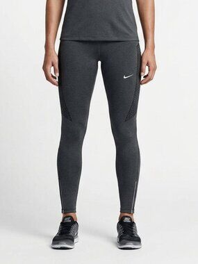 Nike Dri Fit Zippered Leggings with Reflective Design